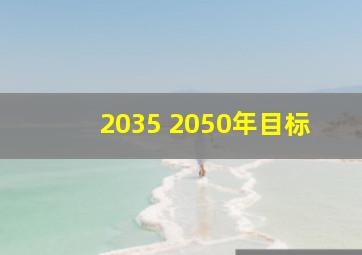 2035 2050年目标